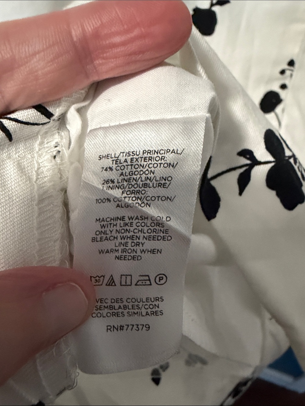 Ann Taylor Midi Sleeveless Sheath Dress Cotton Linen Black White Floral Size 4 - Picture 11 of 11